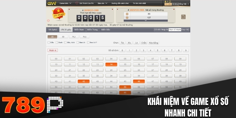 Khái niệm về game xổ số nhanh chi tiết